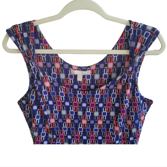 🎁GIFT ¤ FREE🎁 BANANA REPUBLIC Multicolor Slimming Flattering Sleeveless Dress - Picture 3 of 8